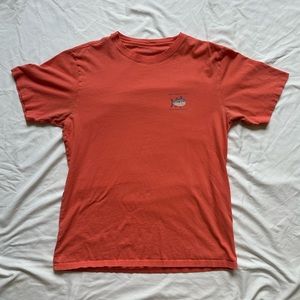 Southern Tide 100% cotton Short Sleeve Tee Shirt, Coral, Medium. Like New